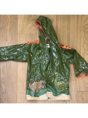 Kidorable Green Dinosaur Raincoat